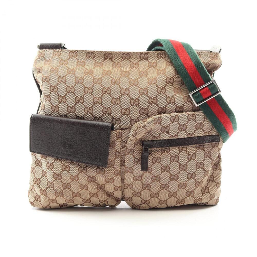 GUCCI Brown Leather Shoulder Bag